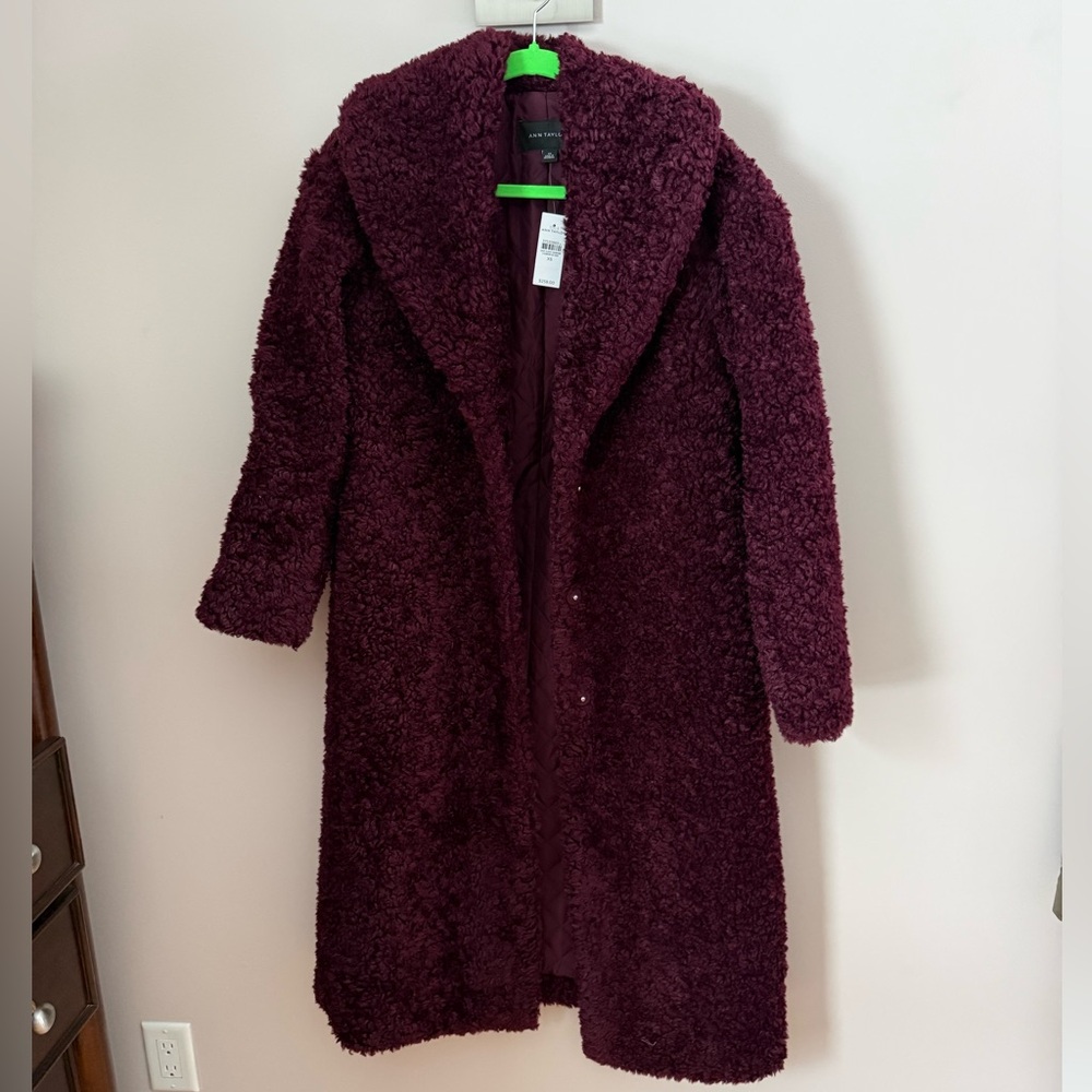 NWT Purple Teddy Bear Coat